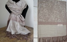 Echarpe pashmina Laine & Soie frange Etole châle foulard homme/femme Neuf 70X190
