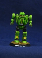 Painted  Manowar, Clan Jade Falcon, FASA Battletech Ral Partha, Catalyst Metal