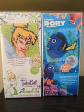 Set of 2 Disney Tinkerbell and Dory from Finding Nemo Latch Hook Kit NIB