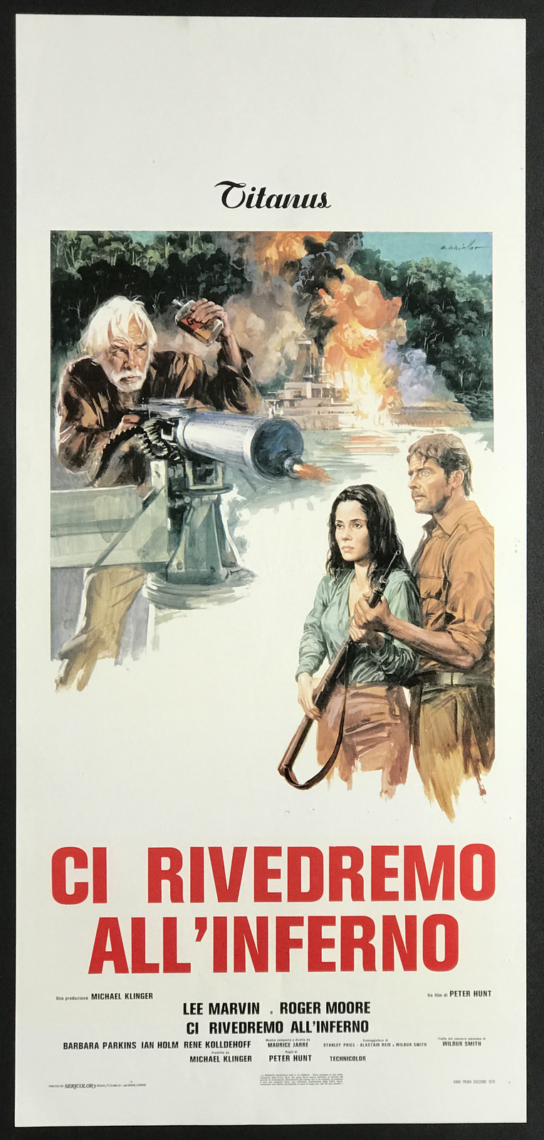 Locandina originale film Ci rivedremo all'inferno (1976) - Regia di Peter R. Hunt