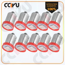 10x Red LED BA9S Instrument Dash Indicator Lights Lamp Gauge Bulb 1815 For Ford