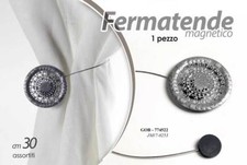 6 Ferma Tende Magnetici In Corda Di Cotone Intrecciata A Mano Con Fibbia In Legno