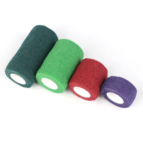 10 Rolls Cohesive Elastic Bandage Adhesive Wrist Ankle Gauze Tape Vet Wrap Hot - Picture 2 of 20