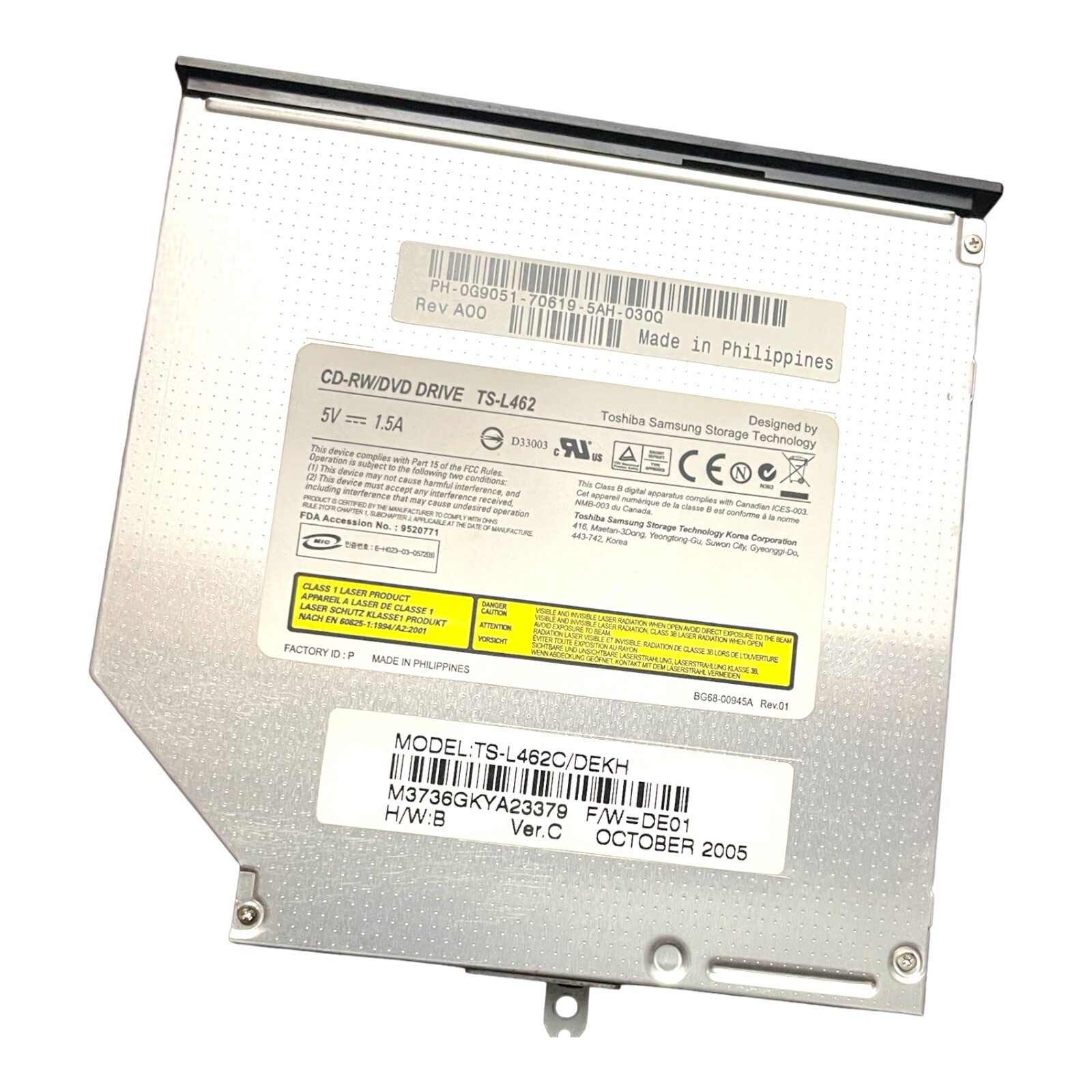 TOSHIBA SATELLITE CDRW DVDROM DRIVE TSL462 "GRADE A" eBay