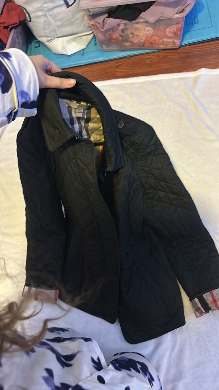 Burberry Brit Women’s Fernleigh Quilted Jacket Size Medium Authentic image 8