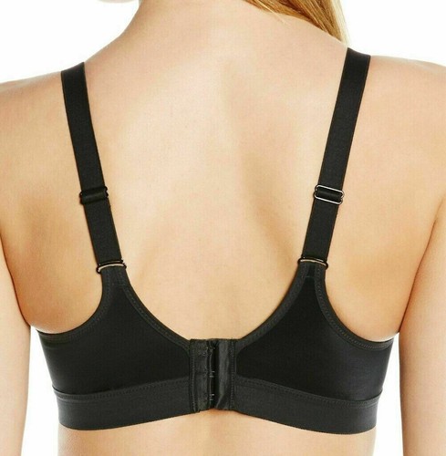 Shock Absorber Sports Bra Black Blue Size 32B Padded Medium Shaped Support S015F - Picture 10 of 12