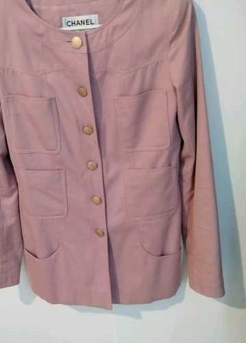 Chanel Jacket Women's 02P 2002 Spring Pink France Size 38 US Medium 8 Vintage - Picture 3 of 15