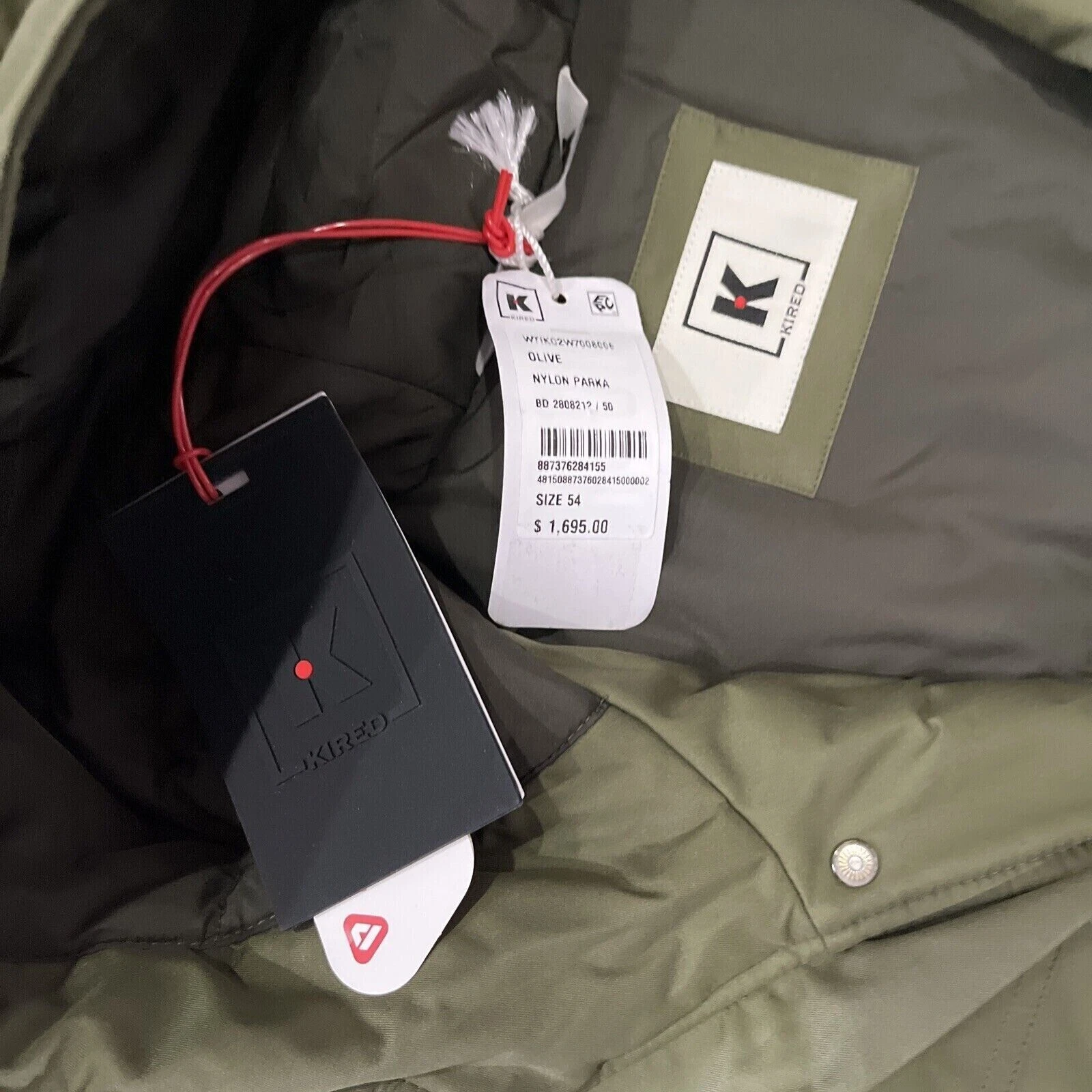 Kired by Kiton men's Olive Parka Jacket - size 42 / 52 eu - retail $1695 image 8