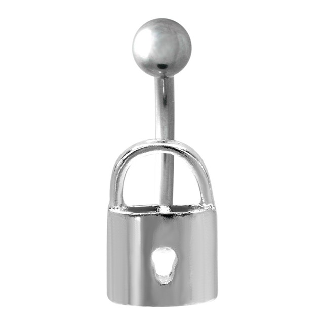 Padlock Small Navel Ring Piercing 14g 7/16 Steampunk Body Jewelry eBay