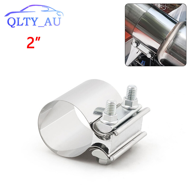 Butt Joint Band 1 Pair X 2pcs, 2 In Exhaust Band Clamp Catback Muffler - Foto 4
