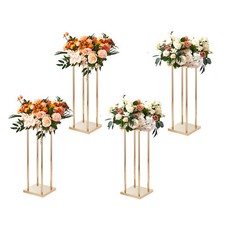 4PCS Column Wedding Flower Stand Cylindrical Display Rack 23.6inch Metal
