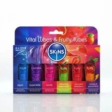 Creative Conceptions Skins 12ml Sampler Tubes Vital and Fruity 6 pack, New