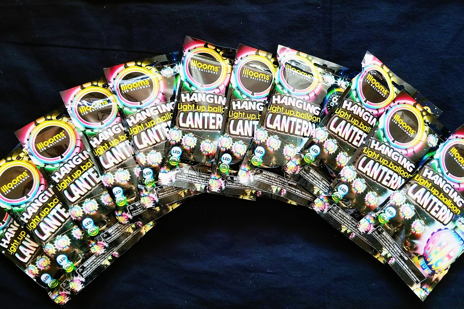 Illooms LED Hanging Lanterns Marble Light Up Balloon LOT Color Changing Neon NEW