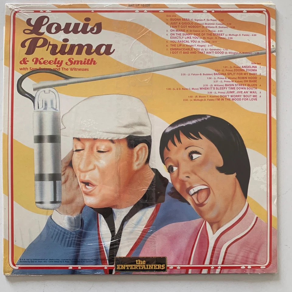 Louis Prima & Keely Smith with Sam Butera And The Witnesses - S/T - 1987 LP - NM - Image 2 of 4