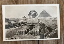 Vintage Postcard Pyramids Egypt Great Sphinx of Giza RPPC Egyptian