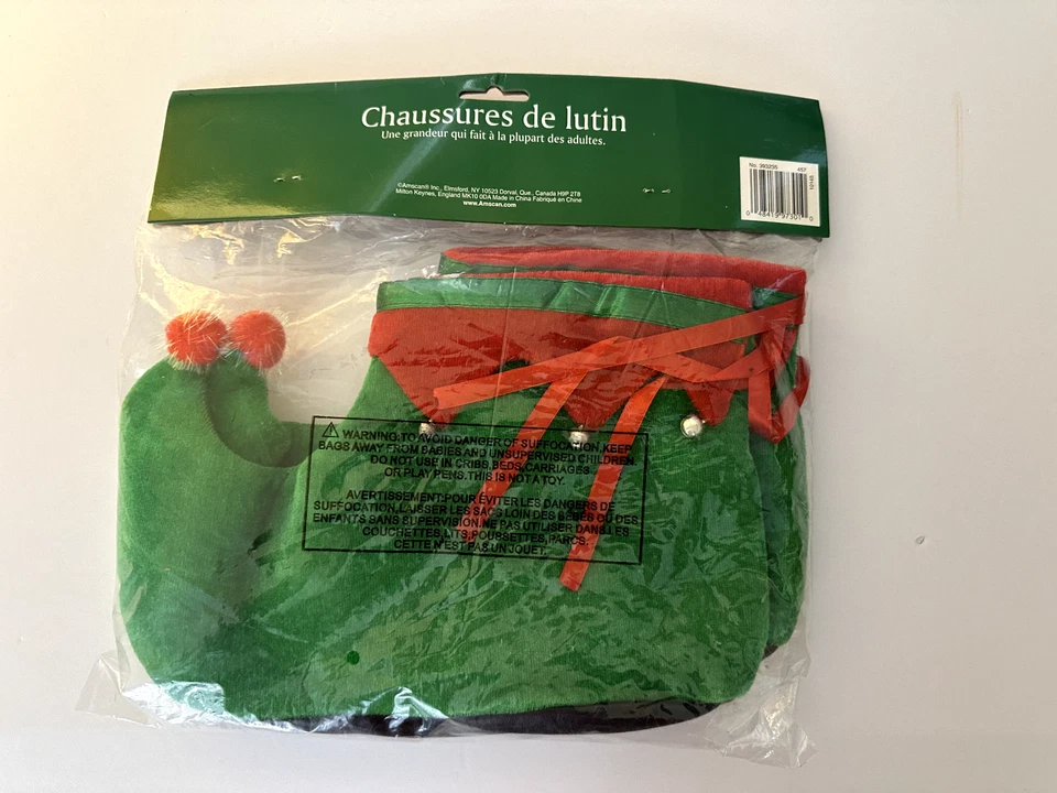 Zapatos Elf - Talla Adulto, 1 Par NUEVO Foto 2 de 2