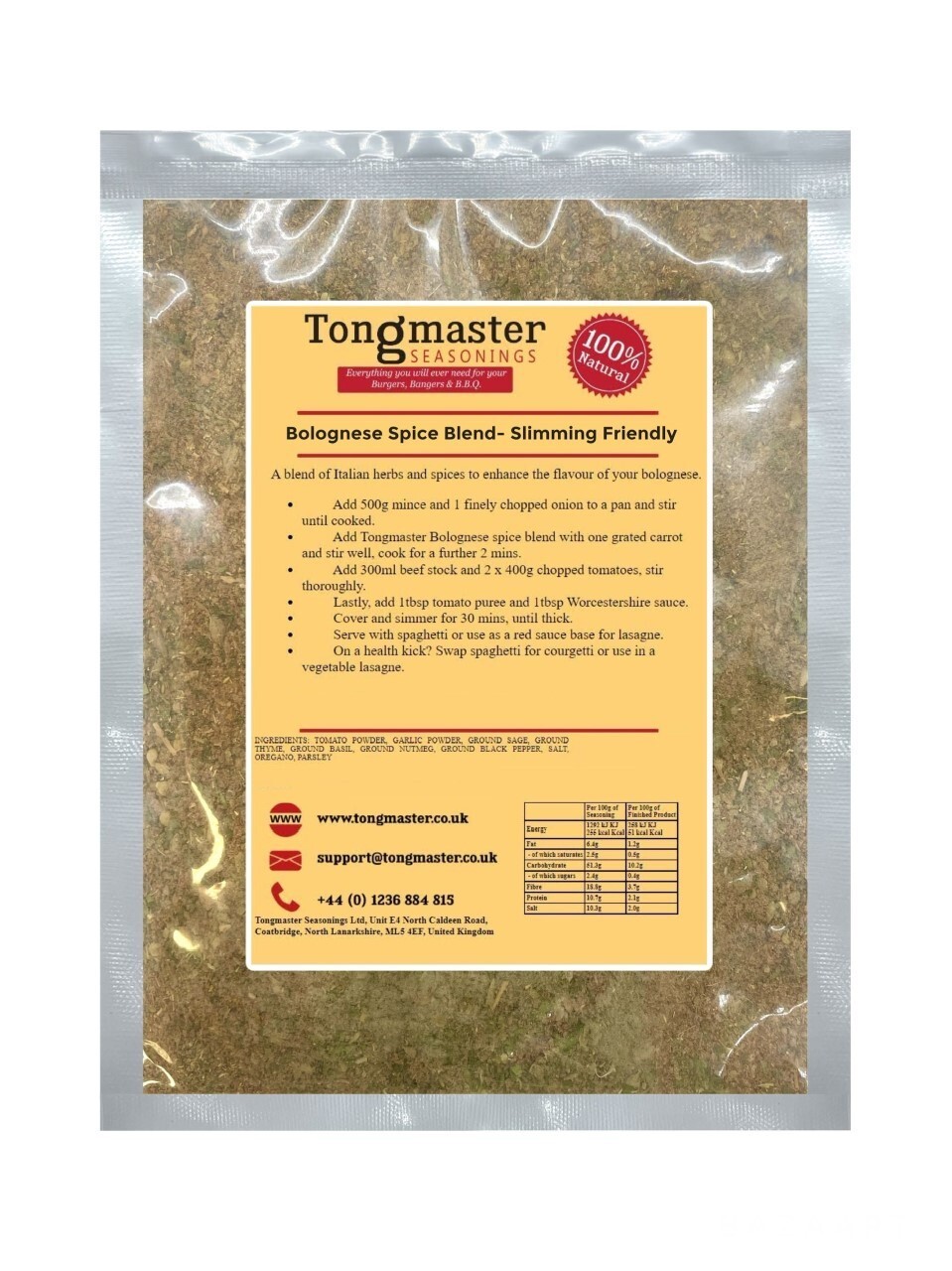 Bolognese Spice Blend (Slimming Friendly) - 20g