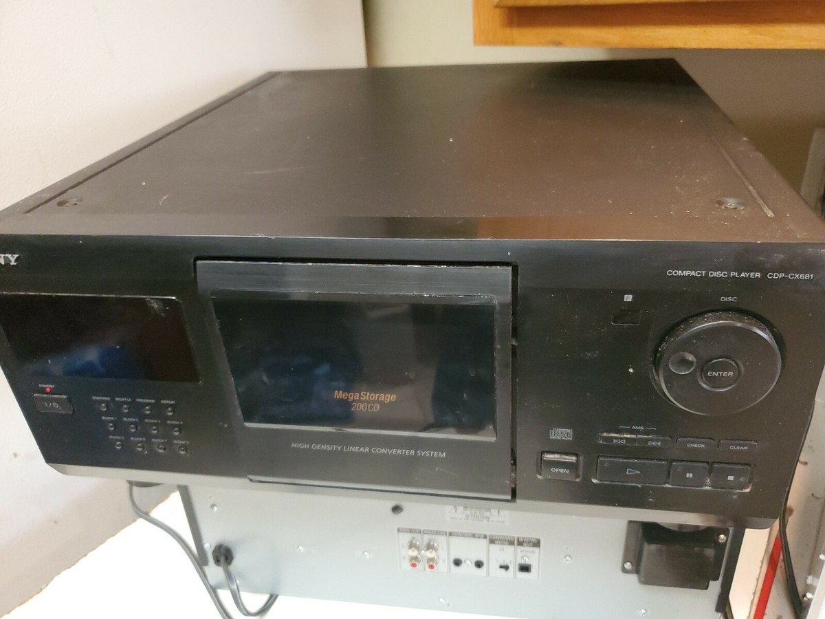 Sony MegaStorage 200-Disc CD Player Changer CDP-CX681 No REMOTE | eBay