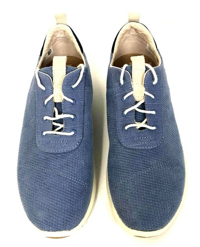 TOMS sneaker donna Cabrillo tela runner leggero taglia 10 blu suola gomma - Foto 3 di 11