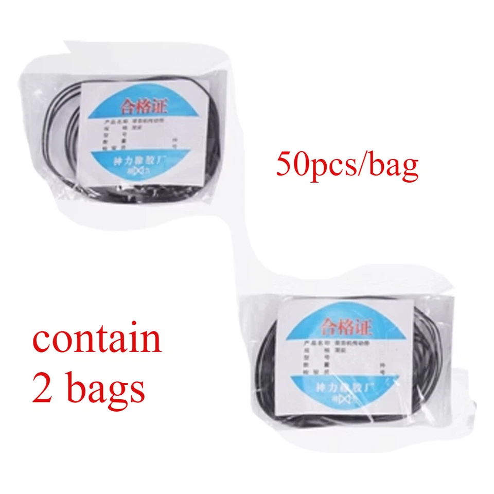 100pcs 40-135mm Riemen Mixed Antriebsriemen für Kassettendeck Cassette Tape Belt - Bild 4 von 4