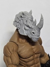3d Printed ARMORED RHINHEART Headsculpt 1 OGRE SCALE Mythic Legions 1 12 figure