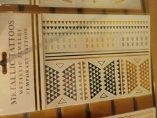 Metallic temporary Tattoos 32 Sheets 
