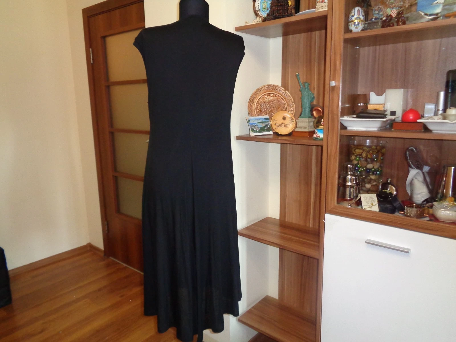 ABITO ACNE STUDIOS NERO ELASTICIZZATO LYOCELL JERSEY SMANICATO SVASATO LINEA A TATA S