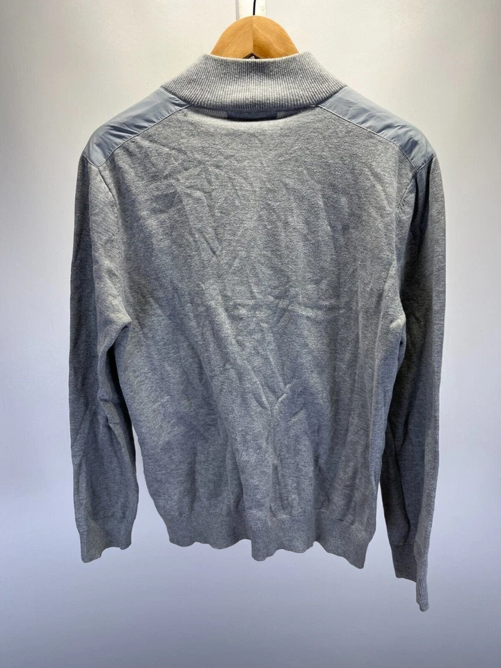 Suéter Michael Kors 1/2 Cremallera Para Hombre Talla M Gris Cuello Simulado Mangas con Puños Foto 2 de 4