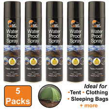 5X Waterproof Spray Fabric Protector 300ml for Clothing Tents Shoes Camping Coat