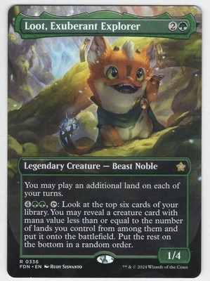 MTG Loot, Exuberant Explorer (Borderless) Foundations Regular #336