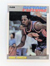 1987-88 Fleer #58 Vinnie Johnson Detroit Pistons Card