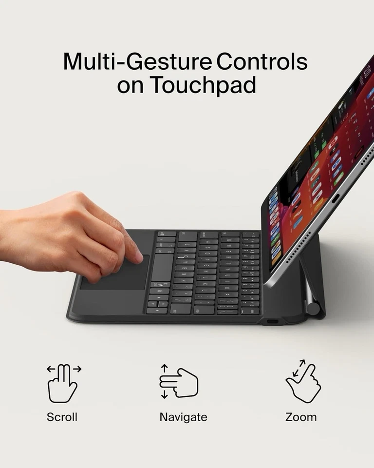 Belkin Pro Keyboard Case iPad 10th Gen 10.9” Backlit Bluetooth Keyboard, Black - image 4 of 4