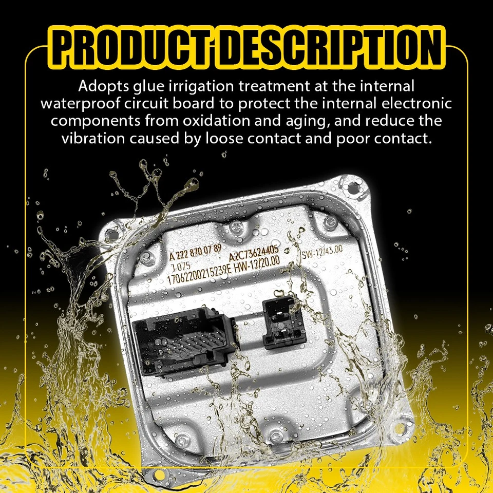 LED Headlight Lighting Control Module for Mercedes-Benz OE# 222-870-07-89 Foto 4 de 4