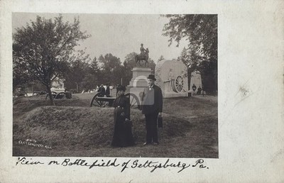 Gettysburg PA Cemetery Hill 1910s RPPC Photo Postcard COPY