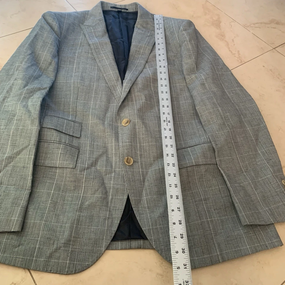 J.Crew Ludlow 3 Piezas Traje Para Hombres 41R Chaqueta 34W Pantalones Algodón Lino Chaleco Grande Foto 2 de 4
