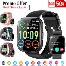 Smart Watch Men Women Bluetooth Call Health Fitness Tracker Heart Rate Sport UK