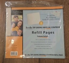 C R Gibson Markings 8  x 8  Top Load Scrapbook Refill Pages, 9 2-Sided Pages 18 