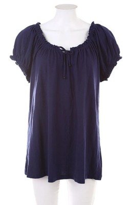 Laura Torelli COLLECTION Kurzarm-Bluse XL blau