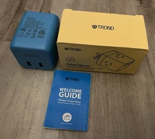 NEW in Box Travel Power Strip Cube TROND Portable 3 Outlets 2 USB Plugs