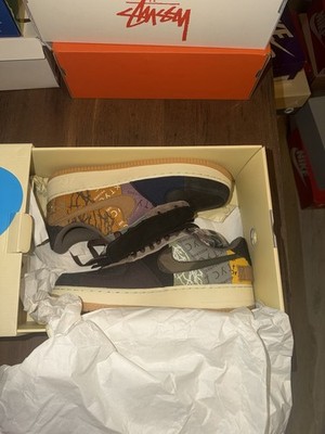 Nike Air Force 1 Low Cactus Jack Herren Sneaker Patchwork EU 43 US 9,5