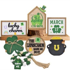 St. Patrick'S Day Decorations - 7pcs small, mainly green