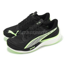 Puma Velocity Nitro 3 Black Green Men Road Running Jogging Shoes 377748-14