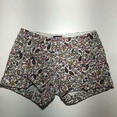 Dear John Womens Size 31 Cute Summer Paisley Print Chino Shorts Cuffed Colorful