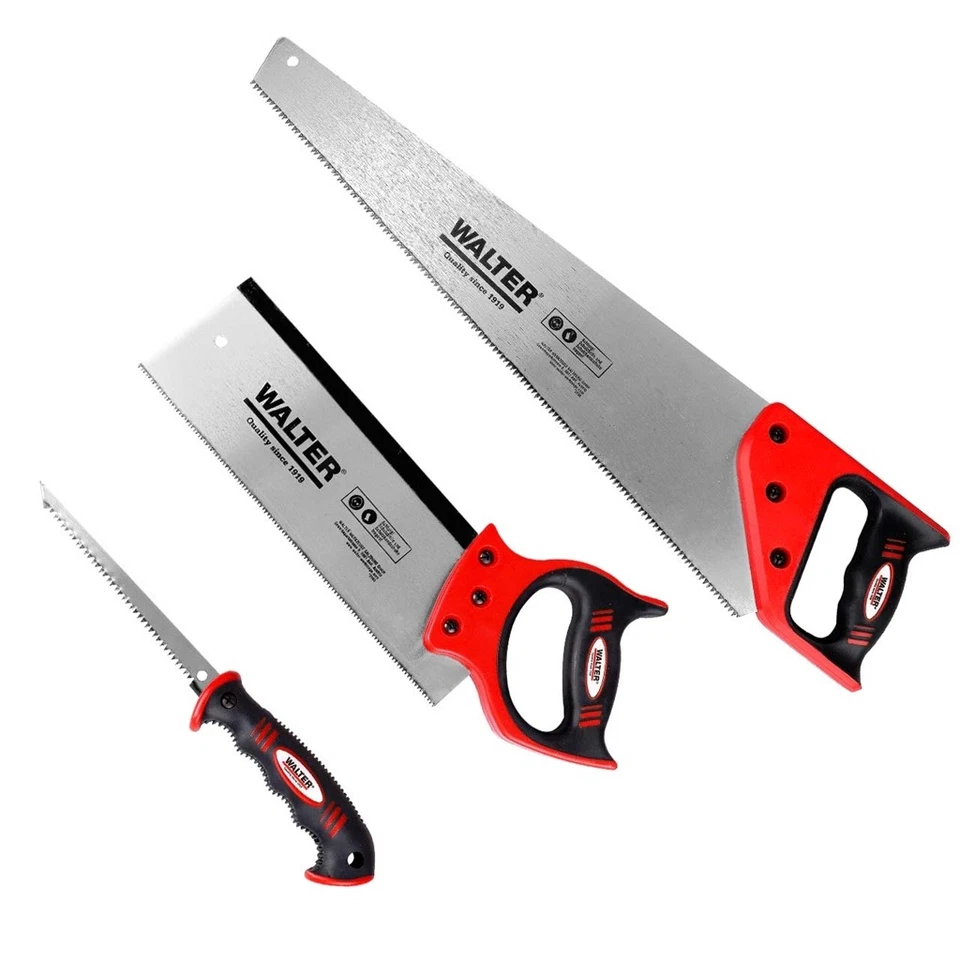 Walter Sägen 3 tlg. Set Garten Holzsäge Baumsäge Handsäge Rückensäge Stichsäge - Bild 2 von 4