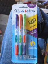 Paper Mate Clear Point 2 Pencils Color Block 3 Count NEW 0.7mm