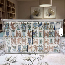 New high-end Blue Ocean Wave Tone American Mahjong Tiles set ,160 tiles Bag