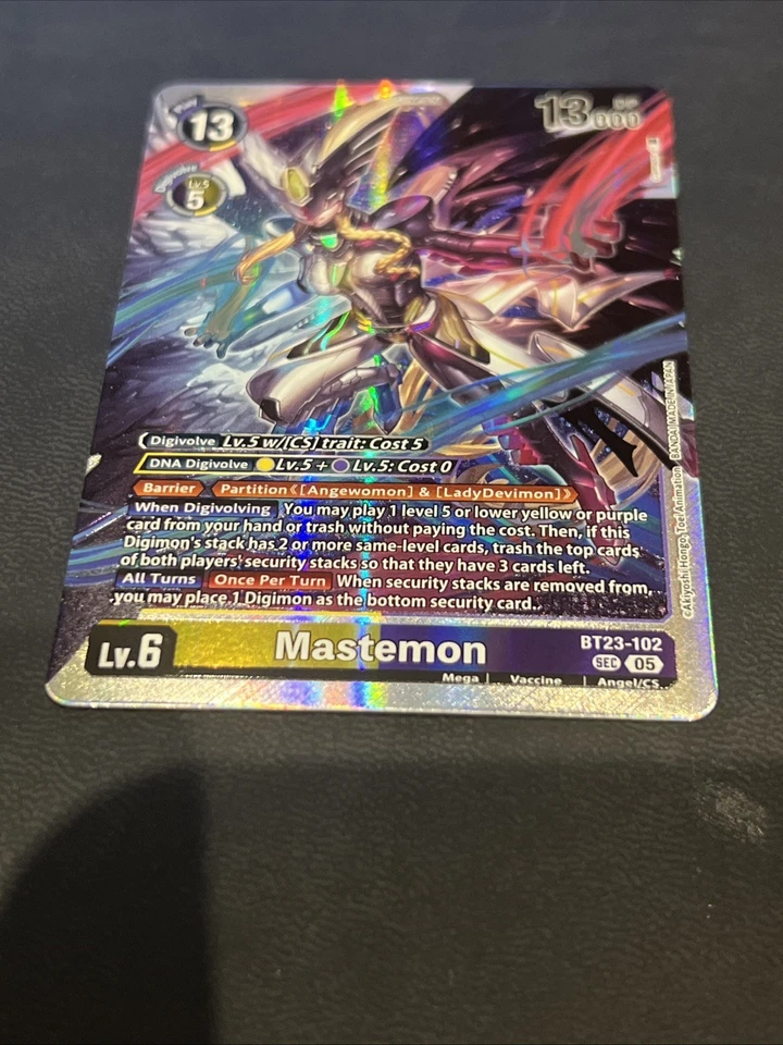 Mastemon BT23-102 SEC Secret Rare Digimon Hackers Slumber - Image 2 of 4