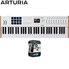 Arturia Mk3 61-Key USB MIDI Controller Keyboard White with 2 Year Warranty