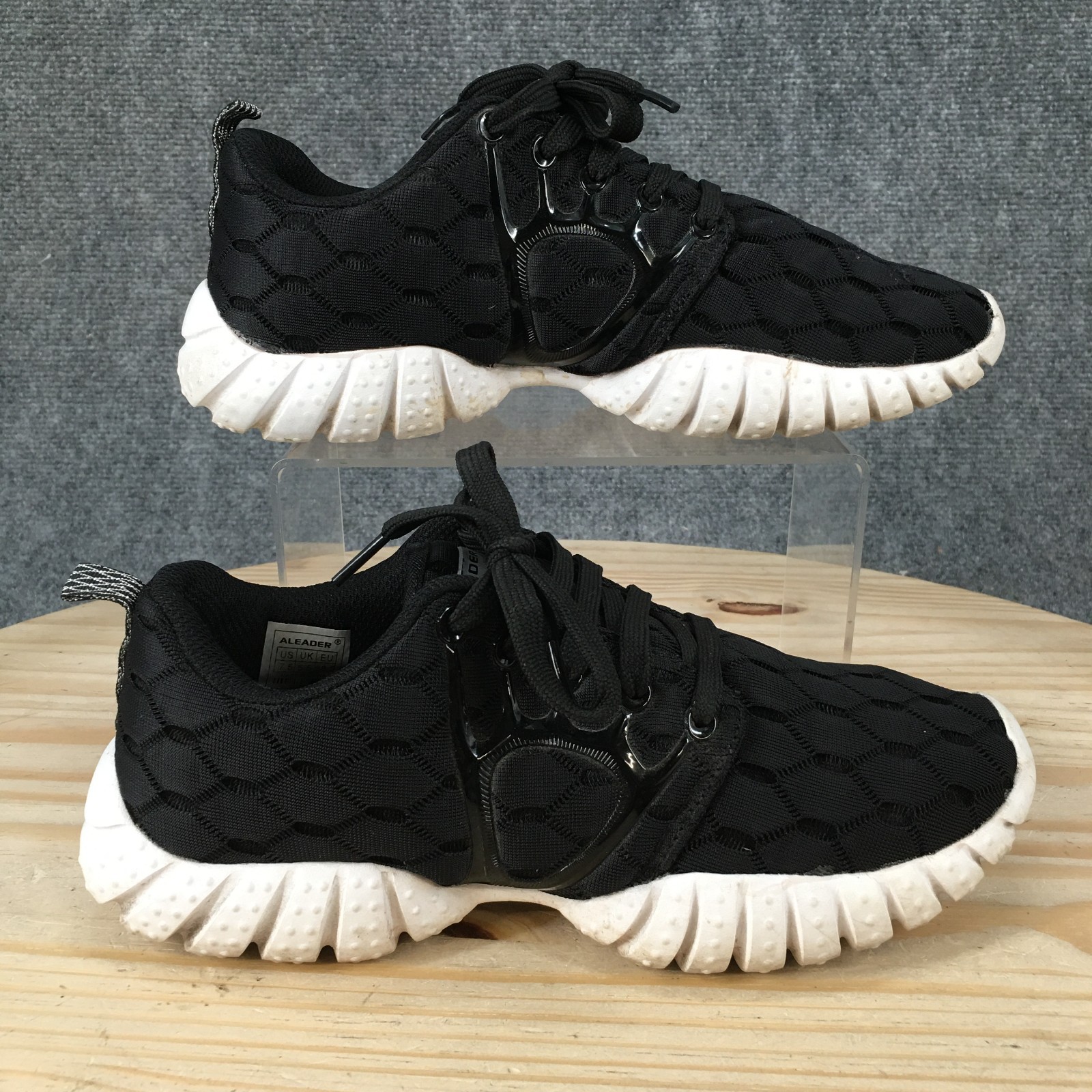 Black Mesh Lace Up