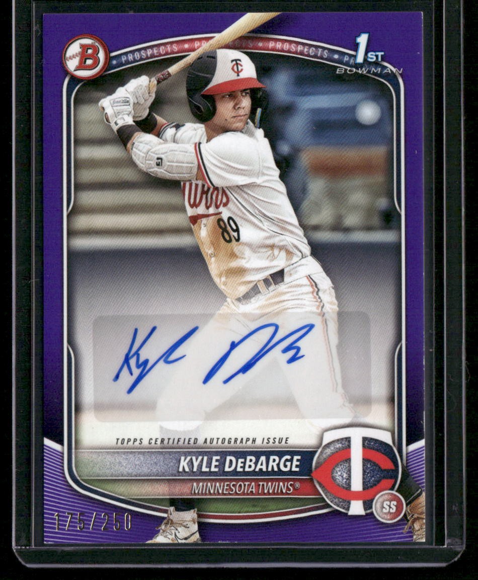 2025 Bowman #BPA-KD Kyle DeBarge Prospect Autographs Purple #/250